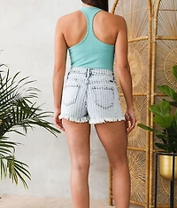 High Rise Striped Stretch Short
