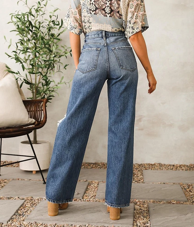 High Waisted Wide Leg Jean