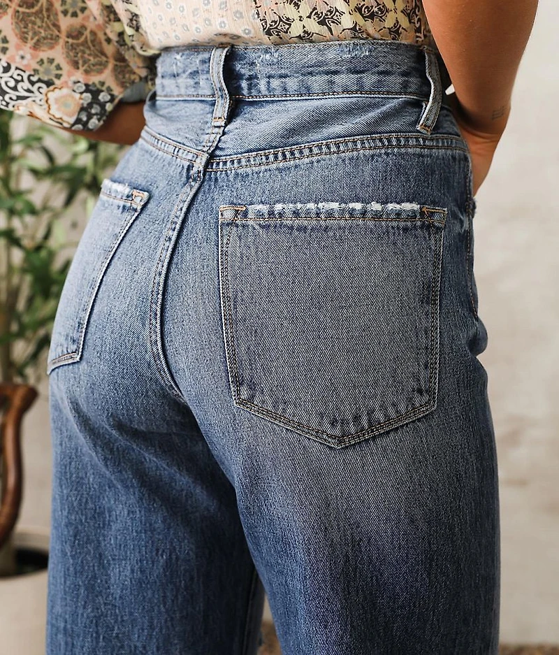 High Waisted Wide Leg Jean
