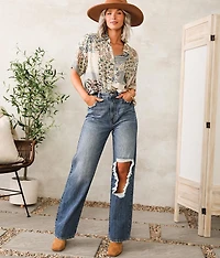 High Waisted Wide Leg Jean