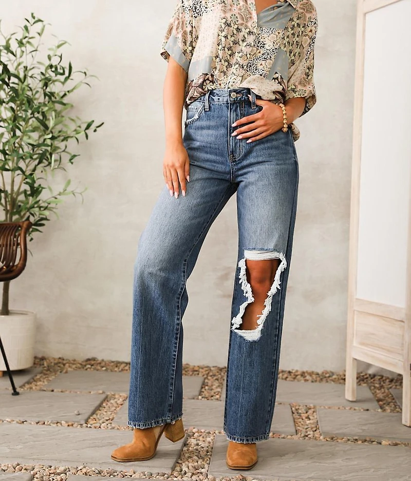 High Waisted Wide Leg Jean