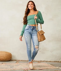 Kurvy Mid-Rise Ankle Skinny Jean