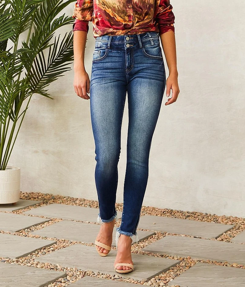 High Rise Split Ankle Skinny Jean