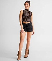 Mid-Rise Stretch Cuffed Short