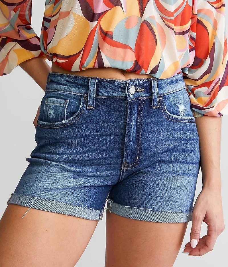 High Rise Stretch Cuffed Short