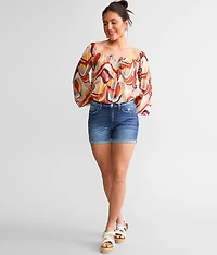 High Rise Stretch Cuffed Short