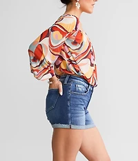 High Rise Stretch Cuffed Short