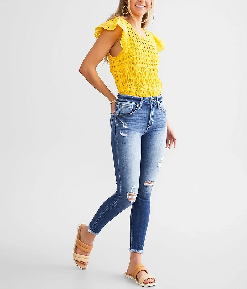 High Rise Ankle Skinny Stretch Jean