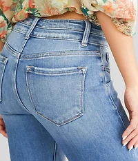 Kurvy Mid-Rise Split Flare Stretch Jean