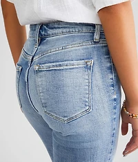 High Rise Cropped Straight Stretch Jean