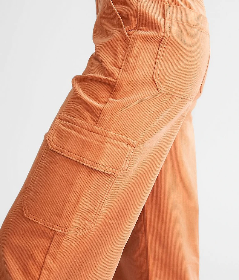 90s Cropped Wide Leg Corduroy Cargo Pant