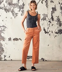 90s Cropped Wide Leg Corduroy Cargo Pant