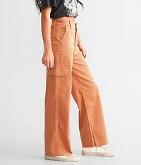 90s Cropped Wide Leg Corduroy Cargo Pant