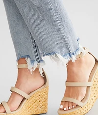 High Rise Cropped Straight Stretch Jean