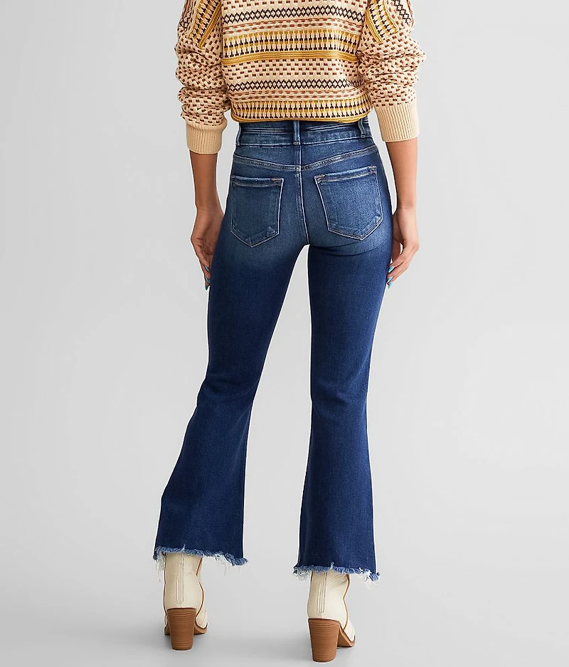 High Rise Cropped Flare Stretch Jean