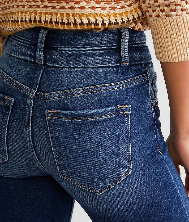 High Rise Cropped Flare Stretch Jean