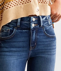High Rise Cropped Flare Stretch Jean
