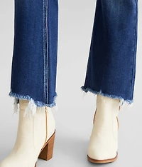 High Rise Cropped Flare Stretch Jean