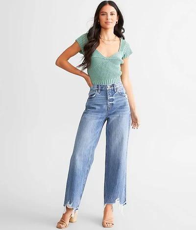 90's Cropped Wide Leg Jean