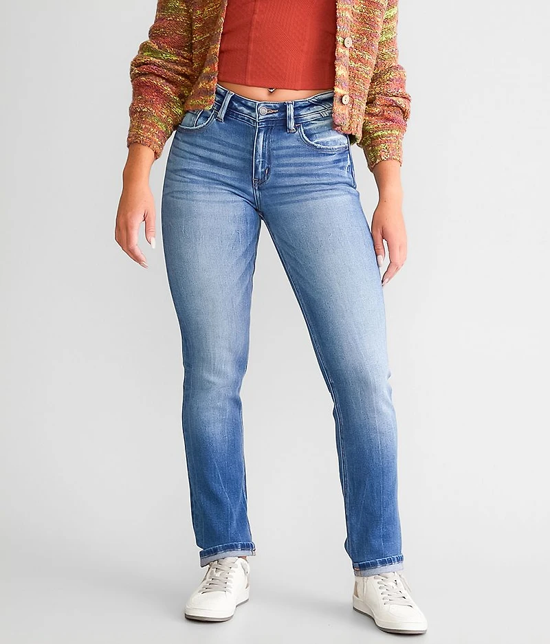 Kurvy Mid-Rise Straight Stretch Jean