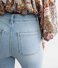 High Rise Cropped Straight Stretch Jean