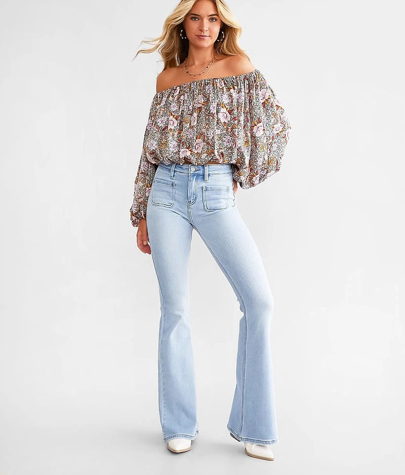 High Rise Flare Stretch Jean