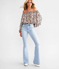 High Rise Flare Stretch Jean