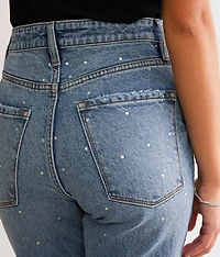 Rhinestone 90's Straight Stretch Jean