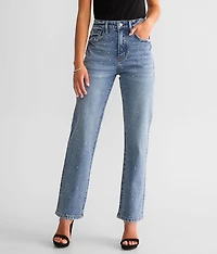 Rhinestone 90's Straight Stretch Jean