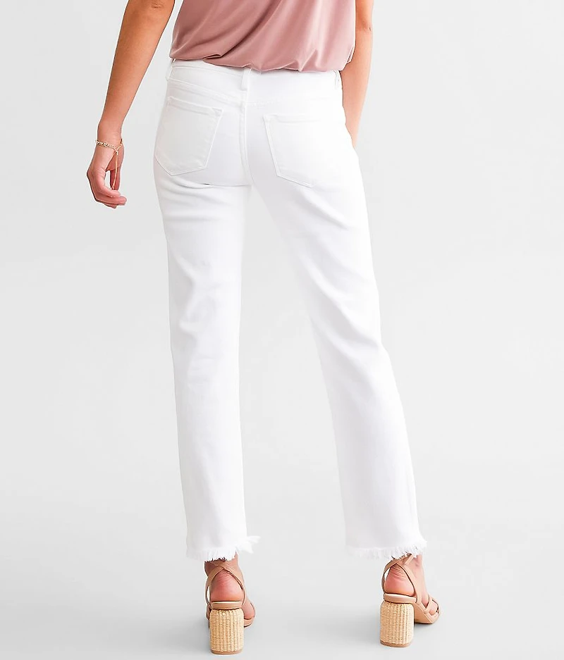Mid-Rise Cropped Straight Stretch Jean