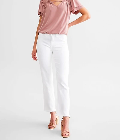 Mid-Rise Cropped Straight Stretch Jean