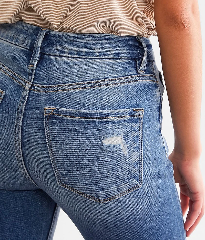 High Rise Cropped Flare Stretch Jean
