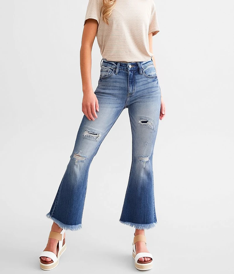 High Rise Cropped Flare Stretch Jean