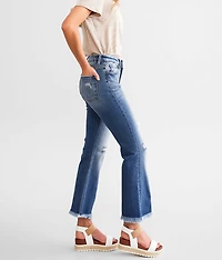 High Rise Cropped Flare Stretch Jean