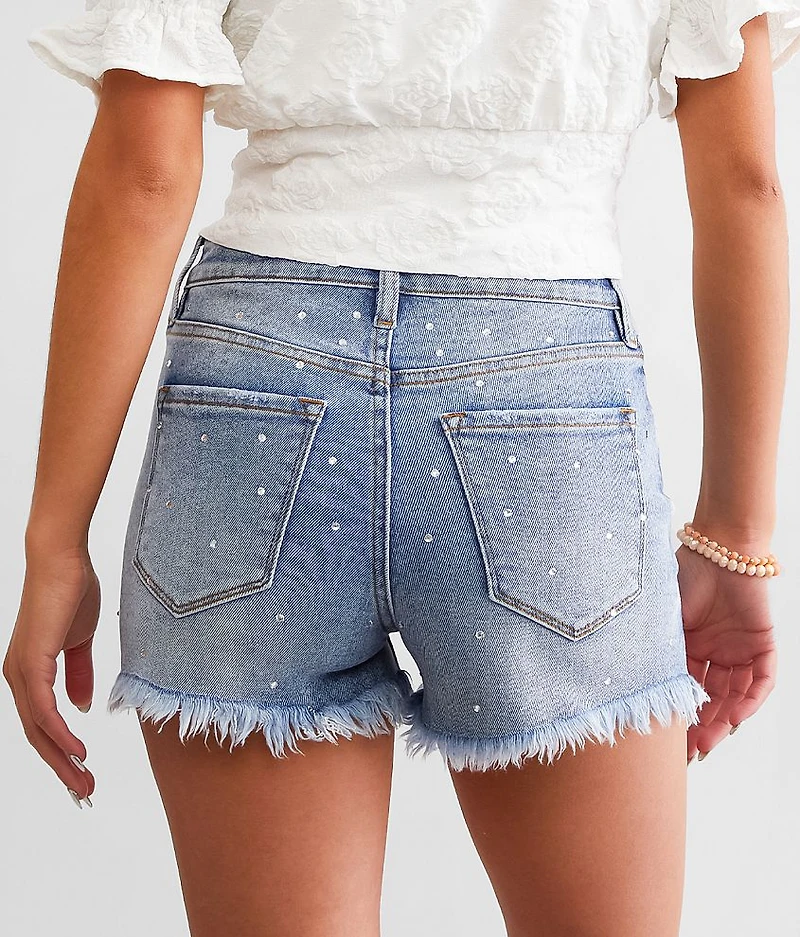 Rhinestone High Rise Stretch Short