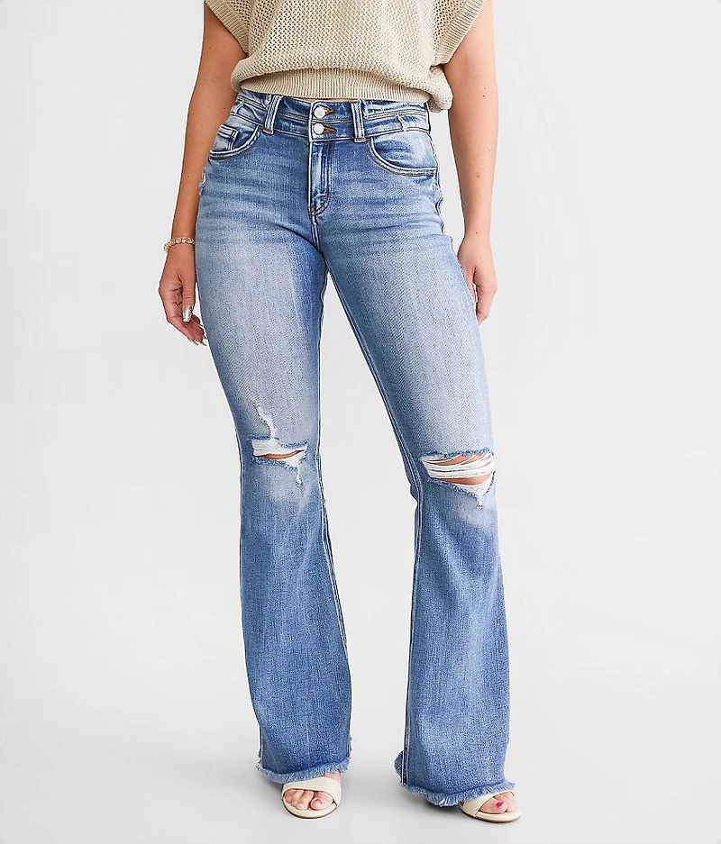 Kurvy Mid-Rise Flare Stretch Jean