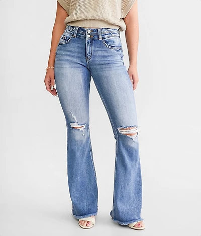 Kurvy Mid-Rise Flare Stretch Jean