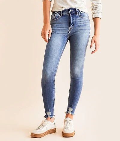 High Rise Ankle Skinny Stretch Jean