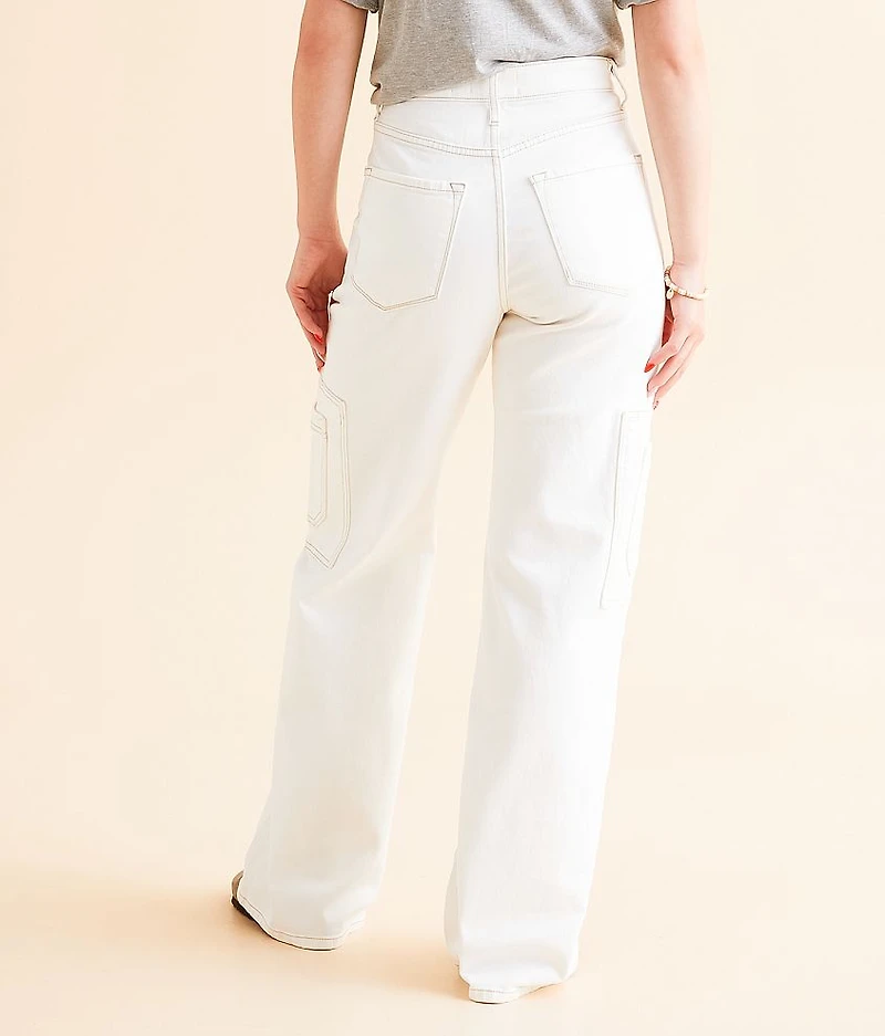 90's Wide Leg Cargo Stretch Jean