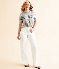 90's Wide Leg Cargo Stretch Jean