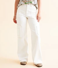 90's Wide Leg Cargo Stretch Jean