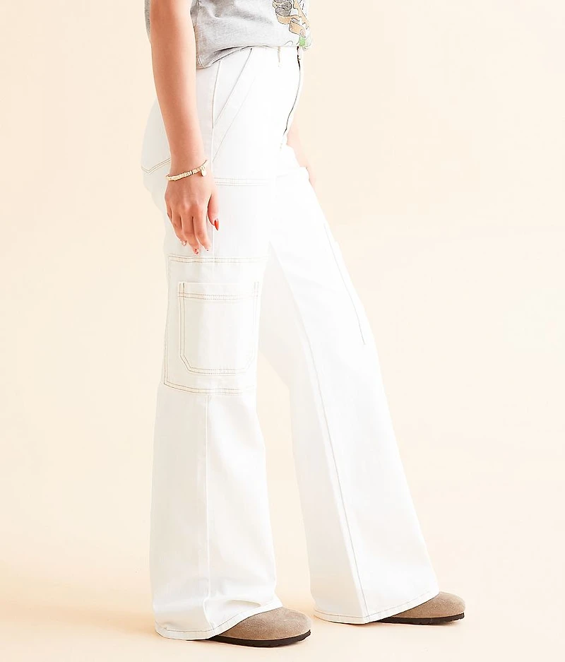 90's Wide Leg Cargo Stretch Jean