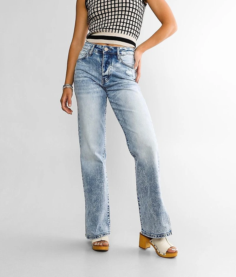 90's Split Hem Wide Leg Stretch Jean