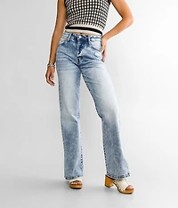 90's Split Hem Wide Leg Stretch Jean