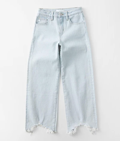 Girls - High Rise Wide Leg Cropped Jean