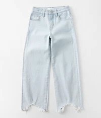 Girls - High Rise Wide Leg Cropped Jean