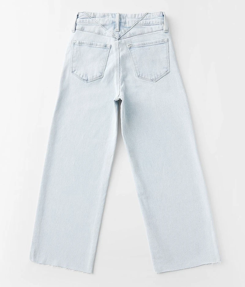 Girls - High Rise Cropped Wide Leg Jean