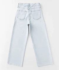 Girls - High Rise Cropped Wide Leg Jean