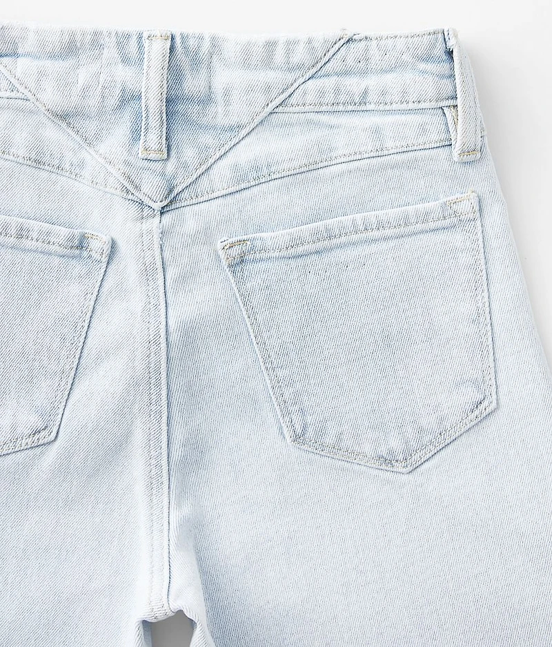 Girls - High Rise Cropped Wide Leg Jean