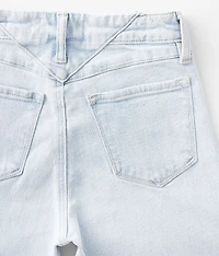 Girls - High Rise Cropped Wide Leg Jean